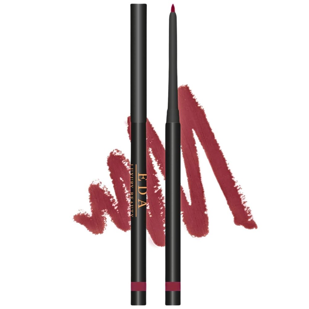 Dark Pink Retractable Lip Liner - Creamy Smooth Formula, High Pigmented, Waterproof, Long-Lasting Rich Color, Vegan & Cruelty-Free, Twist-Up Mechanical Automatic Lipliner Pencil, Candy Land