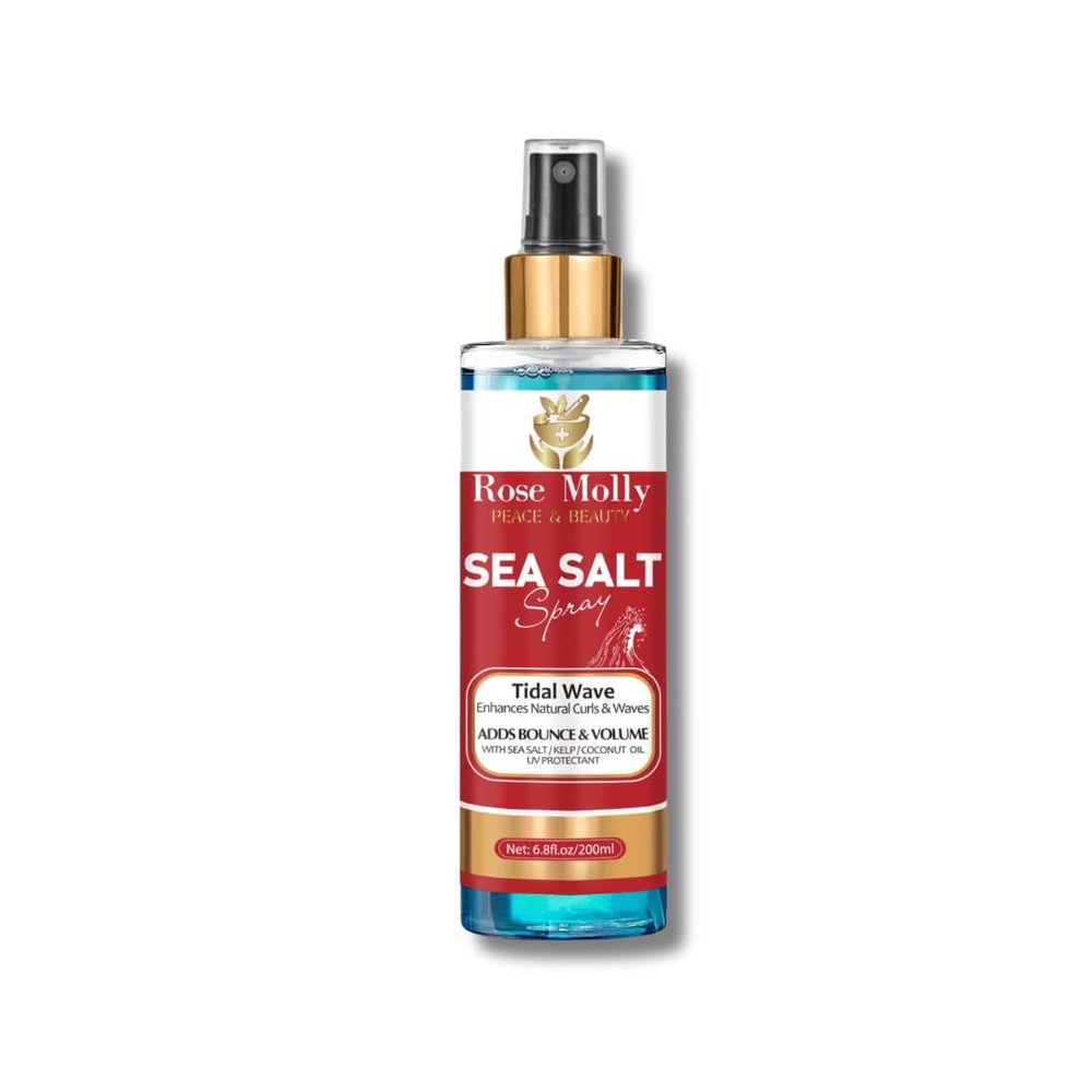 Rose Molly Tidal Wave Sea Salt Spray, 6.8 oz, Enhances Curls and Waves, Adds Bounce and Volume