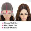 Geoyern 24 Inch Auburn Brown Body Wave Wigs Human Hair 180% Density Chocolate Brown HD Lace Front Wigs Human Hair 13x4 HD Lace Frontal Wig Pre Plucked for Black Women (24 Inch) view 4