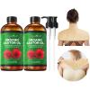 2 Pack 8 oz Castor Oil Organic Cold Pressed Unrefined Glass Bottle | 1 Pcs Castor Oil Pack Wrap for Shoulder, Neck & Upper Back view 1
