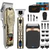 LQT Professional Hair Clipper Set for Men Electric Shaver Razor Cordless Hair Cutting Barber Clippers Beard Trimmer Mens Grooming Kit Gifts for him (Bronze) view 1