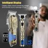 LQT Professional Hair Clipper Set for Men Electric Shaver Razor Cordless Hair Cutting Barber Clippers Beard Trimmer Mens Grooming Kit Gifts for him (Bronze) view 3