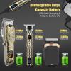 LQT Professional Hair Clipper Set for Men Electric Shaver Razor Cordless Hair Cutting Barber Clippers Beard Trimmer Mens Grooming Kit Gifts for him (Bronze) view 4