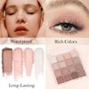16Color Matte Shimmer Eyeshadow Palette, Natural Nude Dark Brown Champagne Gold Coffee Sparkly Eye Shadow Makeup, Warm Pastel Eyeshadows Long Lasting Waterproof Naturing-Looking Women Girls Eye Shadow view 4