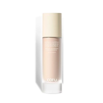 1PC Cofu Long Lasting Clear Liquid Foundation, High Coverage Moisturizing Light Weight Liquid Foundation Cream (2#, 30g)