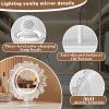 JSLJDM Lighted Makeup Mirror, 48 x 44cm, Dimmable LED Dressing Table Mirror and 3 Adjustable Brightness Modes, Acrylic Lace Design, Plug-in Model, White Black 53x57cm view 2