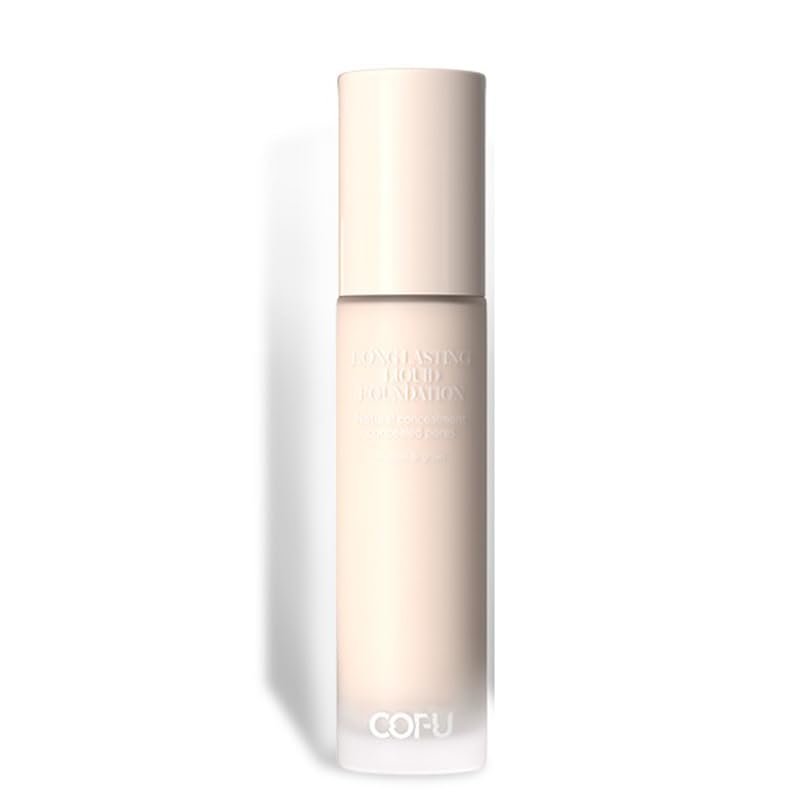 1PC Cofu Long Lasting Clear Liquid Foundation, High Coverage Moisturizing Light Weight Liquid Foundation Cream (1#, 30g)