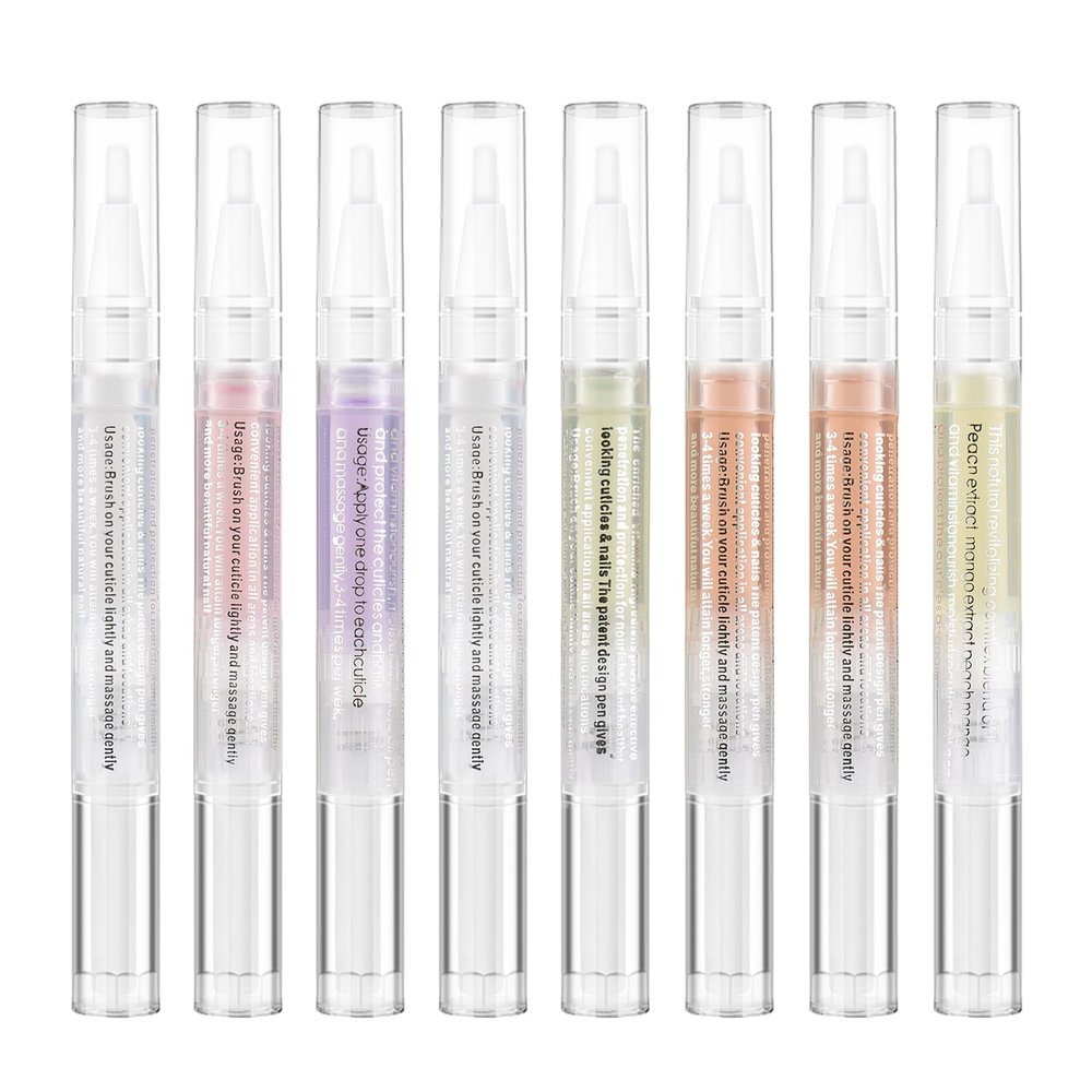 Kavolet 8Pcs Flavors Nail Revitalize Oil Pen Nail Treatment Kit Set