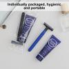 Shaving Razor Set, Disposable Individually Wrapped Manual Twin Blade Razors in Bulk Smooth Shaving Razors with Mini Shaving Cream Toiletries for Hotel Charity Camping Travel Homeless 1oz (Pack of 30) view 3