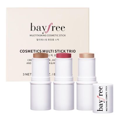 bayfree 3 PCS Makeup Cream Contour Stick Set, Highlighter Stick & Bronzer Stick & Blush Stick, Long Lasting, Natural Face Contour, Dewy & Matte Finish, Multi Stick Trio for All Skin
