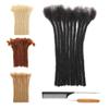 0.4cm Thickness 4 Inch Dreadlock Extensions Human Hair 60 Strands 100% Real Human Hair for Man/Women/Kids Full Handmade Permanent Loc Extensions Bundles Can Be Dyed Bleached Curled and Twisted view 1