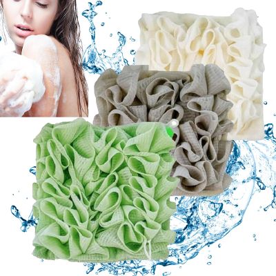 3/6pcs Wash Cloth Loofah Combo, The Leeffa Soft Loofah and Washcloth, 2 in 1 Bath Sponge, Soap Pouch With Drawstring(F)