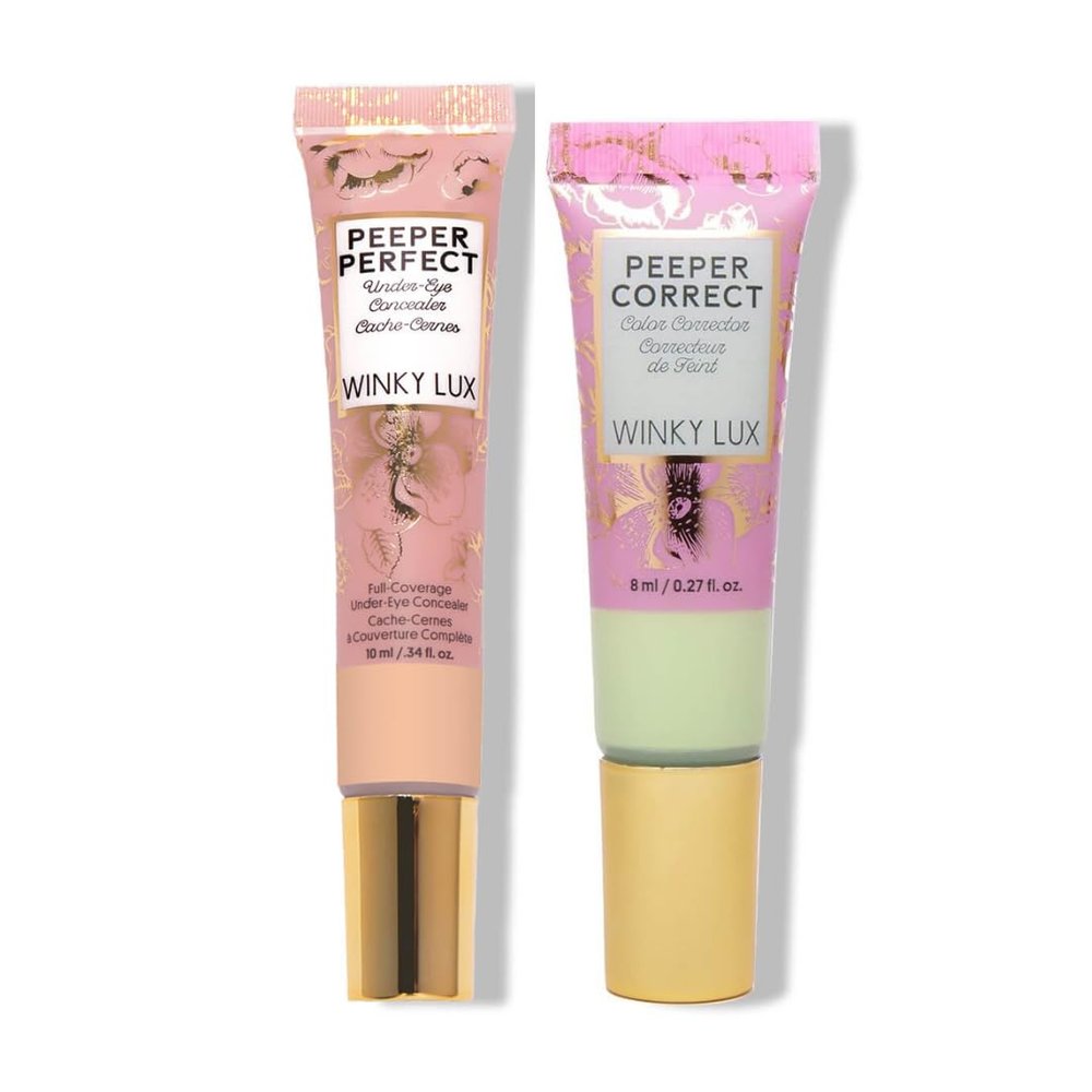Winky Lux Peeper Perfect Under Eye Concealer (Neutral Beige) and Winky Lux Peeper Correct Green Color Corrector