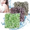 3/6pcs Leeffa Soft Loofah and Washcloth Combo - 2 in 1 Bath Sponge, Soap Pouch With Drawstring(C) view 1