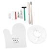 ORFOFE 1set Disposable Hotel Toiletries Kit Toothbrush Comb Shower Cap Shoe Polishing Cloth Random Color Travel Essentials for Guests view 1