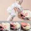3/6pcs Leeffa Soft Loofah and Washcloth Combo - 2 in 1 Bath Sponge, Soap Pouch With Drawstring(K) view 2