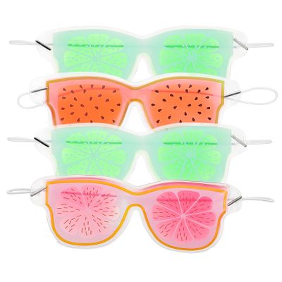 Baluue 4pcs Pvc Eye Mask Set Mixed Gel Ice Eye Mask for Boys and Girls Soothing Cold Compress for Puffiness and Dry for Sleeping Travel and Relaxation