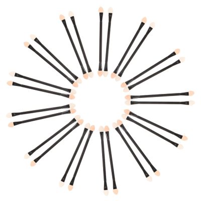 Baluue 30pcs Double-ended Eye Shadow Stick Applicator Makeup Sponge for Natural to Dramatic Eye Looks Professional Eyeshadow Brush Kit Smooth Surface Travel Party Present Set