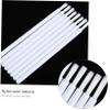FOMIYES 100pcs Nylon Lip Brush Lipstick Gloss Applicator Wands Make-up Supplies Easy Application Brush White view 3