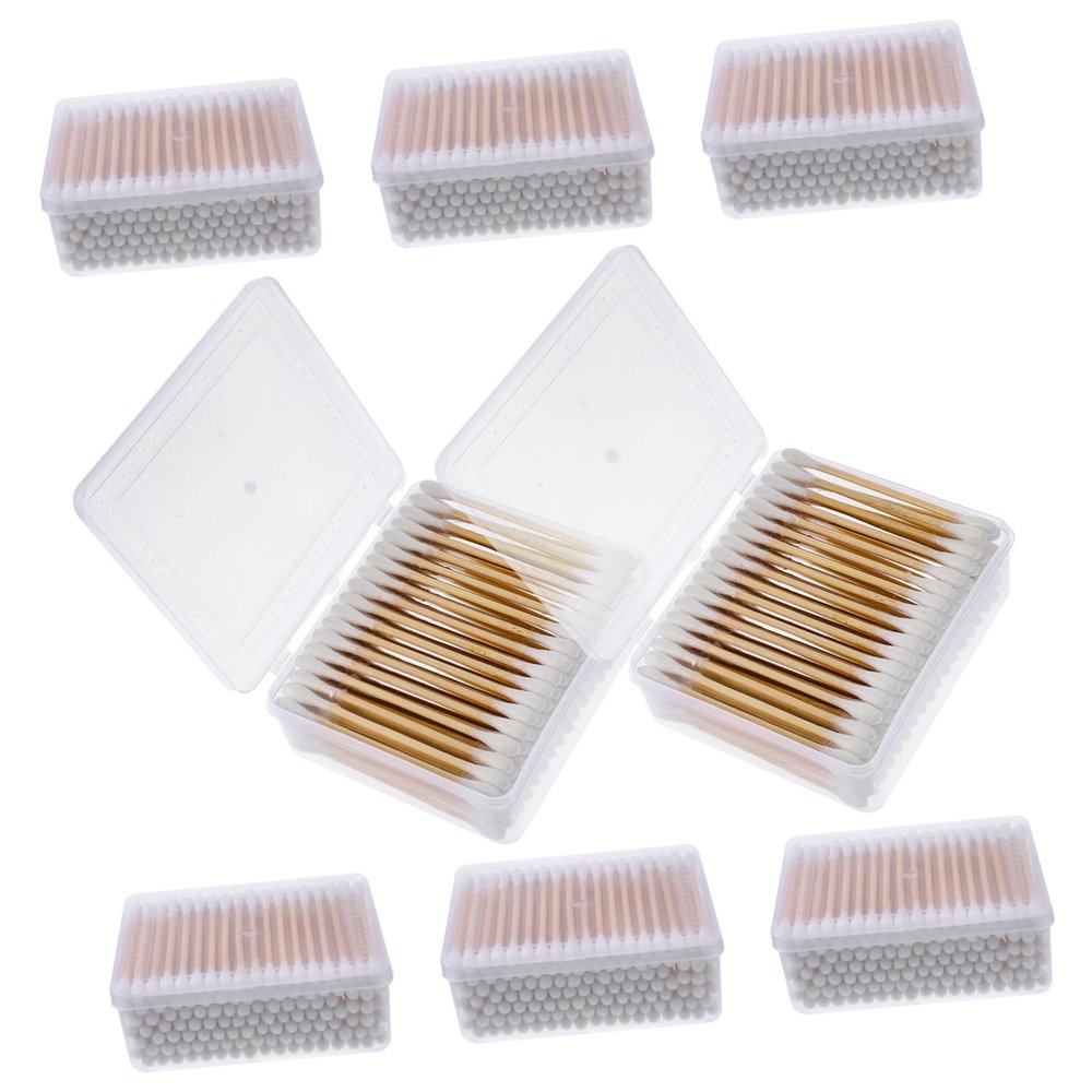 FRCOLOR 1200pcs Double-headed Cotton Swabs for Makeup Disposable Cleaning Tools for Eyelash Care Ear and Face Convenient Cosmetic Application