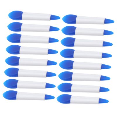 Baluue Double-ended Silicone Lip Mask Applicators for Lip Care Comfortable and Easy to Clean Lipstick Brushes for Makeup Application and Storage Blue Silicone with White Handles
