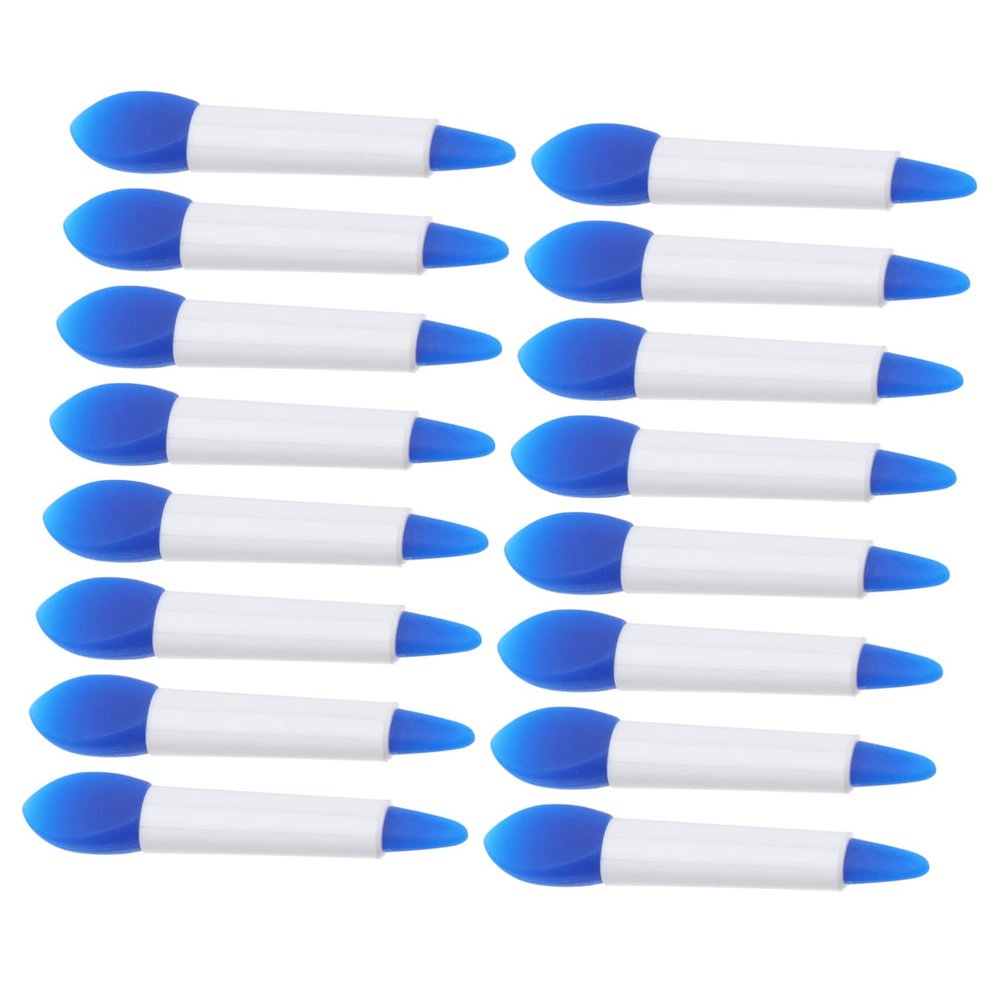 Baluue Double-ended Silicone Lip Mask Applicators for Lip Care Comfortable and Easy to Clean Lipstick Brushes for Makeup Application and Storage Blue Silicone with White Handles