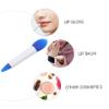 Baluue Double-ended Silicone Lip Mask Applicators for Lip Care Comfortable and Easy to Clean Lipstick Brushes for Makeup Application and Storage Blue Silicone with White Handles view 2