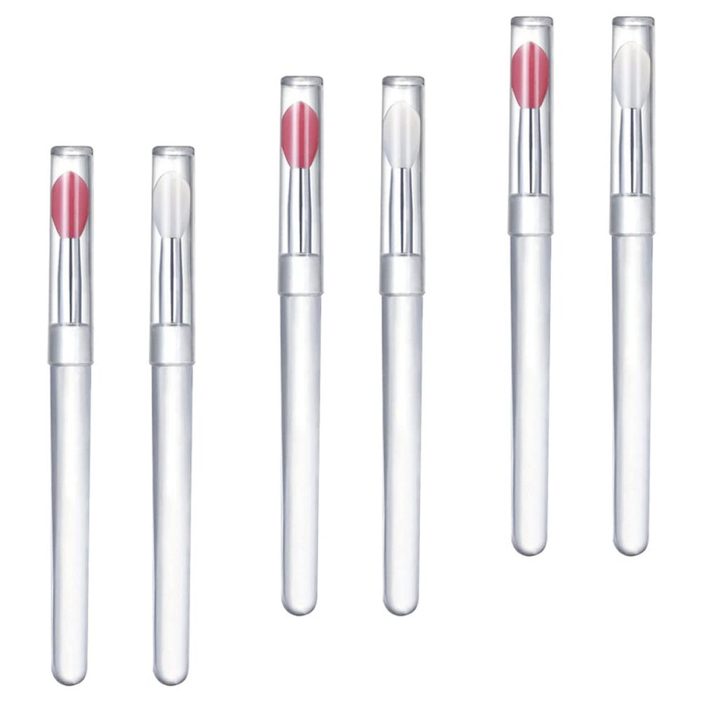 FOMIYES 6pcs Silicone Lipstick Applicator Lip Brush for Lip Makeup Ergonomic Design for Easy Use Comfortable Touch Makeup Accessory