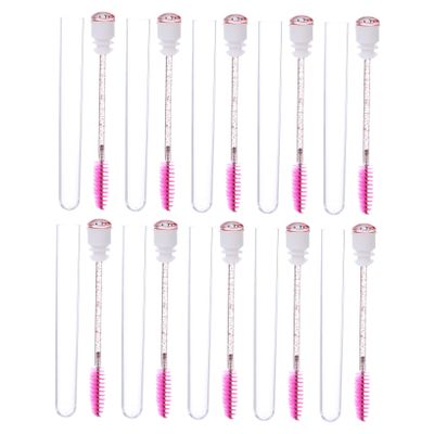 Gogogmee 10pcs Rotatable Tube Mascara Brush for Lashes Eyelash Comb Lash Brow Comb Eyebrow Applicator Makeup Tool