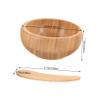 Didiseaon Bamboo Mask Mixing Bowl with Spoon Diy Facial Mask Tool for Home Use Easy to Clean Travel-friendly Safe for Skin Care for Salon and Personal Care view 2