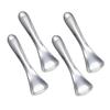 FOMIYES 4pcs Facial Mask Spoons Metal Cosmetic Cream Spoons for Eye Creams Lotions Comfortable to Hold Storage for Travel Beauty Salon Use Silver view 1