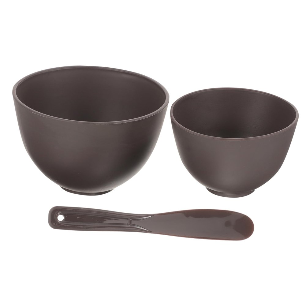 FRCOLOR Wax Melting Bowl Set Face Mask Mixing Bowl Mask Spatula Silicone Tool for Spa Supplies Diy Beauty Tool