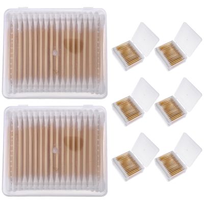Baluue 1200pcs Double- Cotton Swabs for Makeup and Beauty Disposable Cotton Cleaning Sticks for Eyelash Care and Personal Use