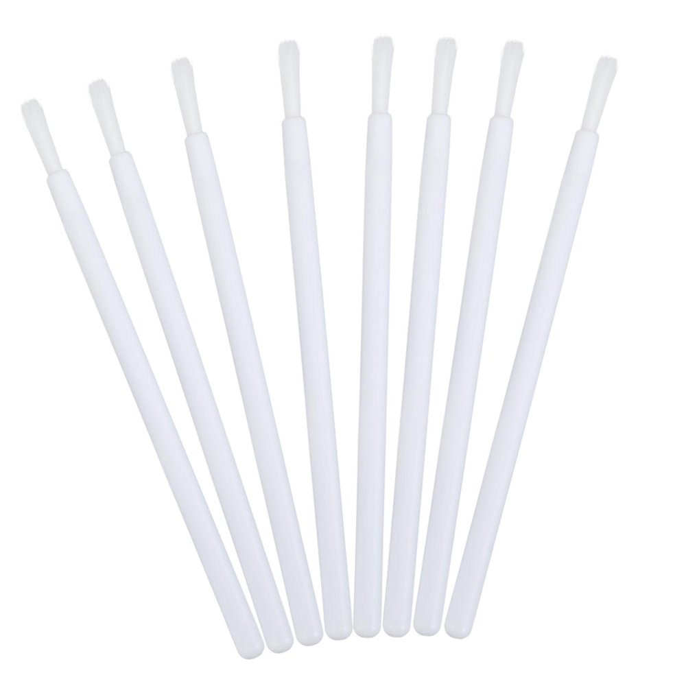 Baluue 100pcs Nylon Lip Brush Applicators for Lipstick Lip Gloss Makeup Beauty Tools Disposable Safe White