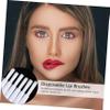 Baluue 100pcs Nylon Lip Brush Applicators for Lipstick Lip Gloss Makeup Beauty Tools Disposable Safe White view 3