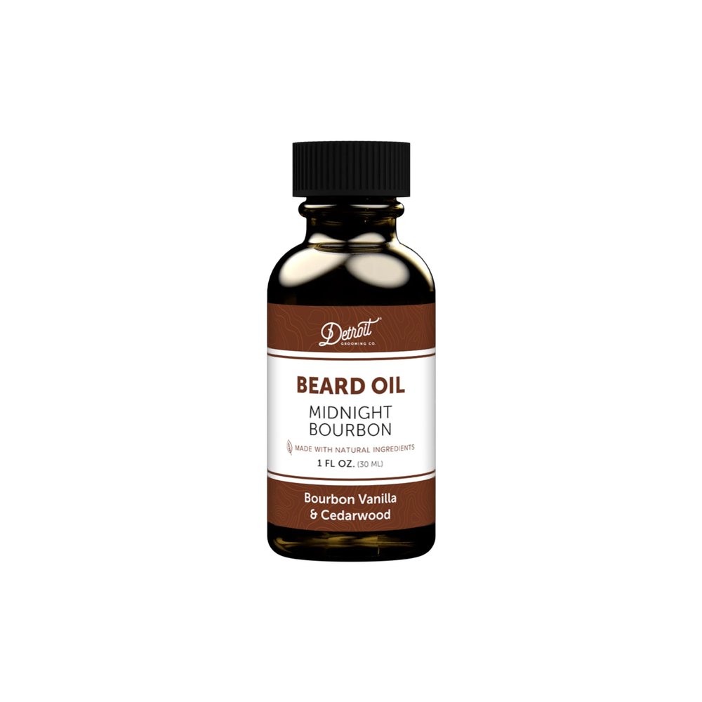 Detroit Grooming Co.| Hydrating Formula with Sweet Almond & Vitamin E  Limited Edition Midnight Bourbon Beard Oil (1 oz)