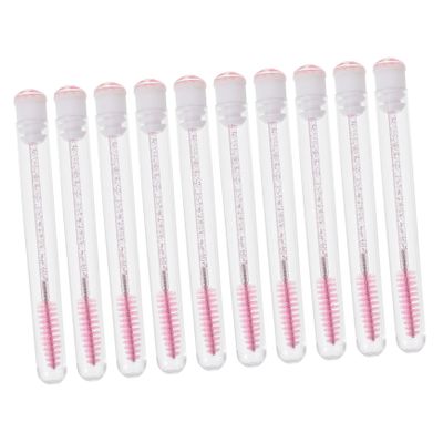 Gogogmee 10pcs Disposable Eyelash Brush Female Mascara Brush Set White Ideal for Travel
