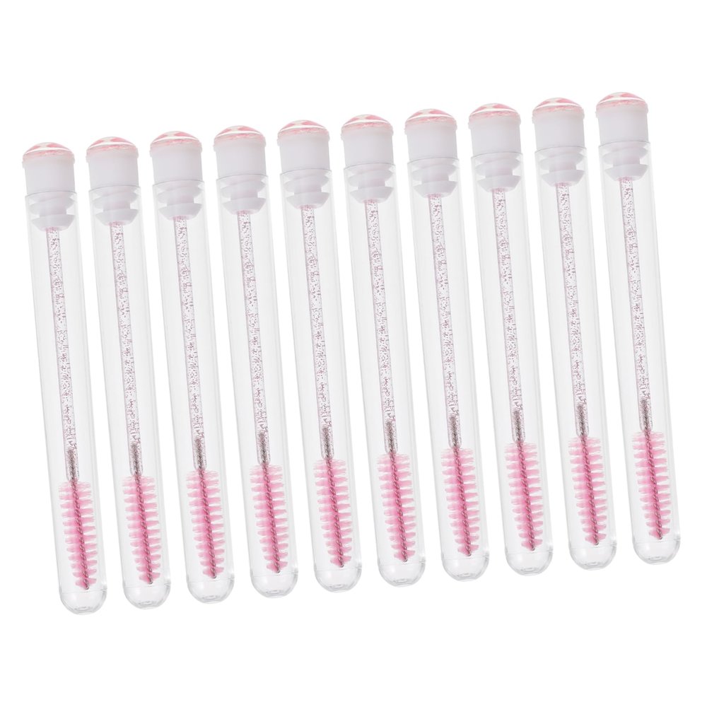 Gogogmee 10pcs Disposable Eyelash Brush Female Mascara Brush Set White Ideal for Travel