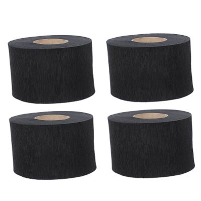 VINTORKY Barber Shop Essential 4 Rolls Black Neck Paper Strips Necks Bands Stretchable Easy Peel-Off Design for Hair Cutting