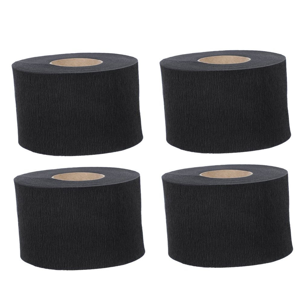 VINTORKY Barber Shop Essential 4 Rolls Black Neck Paper Strips Necks Bands Stretchable Easy Peel-Off Design for Hair Cutting