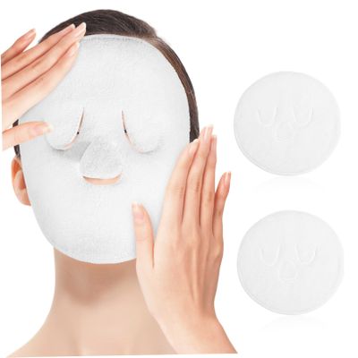 Didiseaon 2pcs Face Mask Towel Warm Compress for Women Beauty Facial Spa Towels Reusable Face Care Masks
