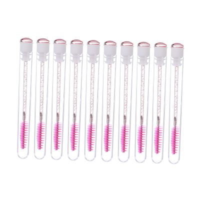Baluue 10pcs Mascara Brush Wands Lash Tube Makeup Tools for Eyelash Applicator