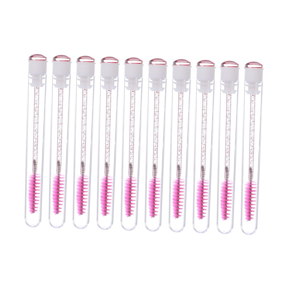 Baluue 10pcs Mascara Brush Wands Lash Tube Makeup Tools for Eyelash Applicator