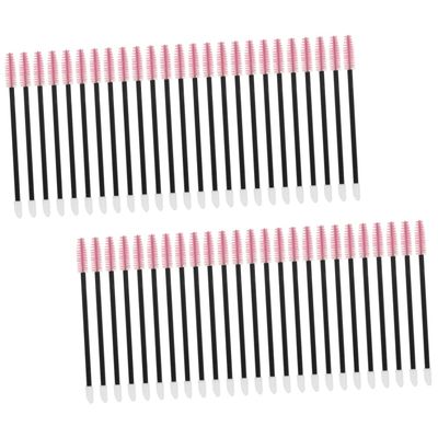 FRCOLOR 50pcs Disposable Eyelash Brush Wands Dual- Applicators for Eyebrow and Lash Makeup Travel-friendly Beauty Tool for Eyelash Separation and Mascara Application