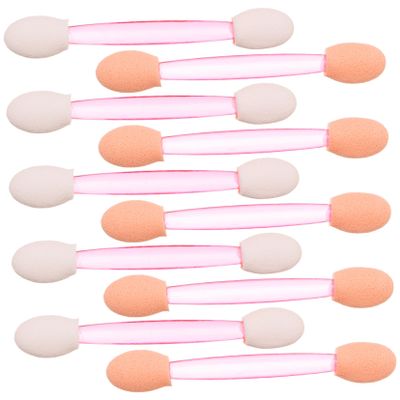 VINTORKY 100pcs Disposable Double-ended Eyeshadow Applicators Soft Sponge Makeup Brushes for Eye Makeup for Beginners and Professionals Skin-friendly Material Pink Color