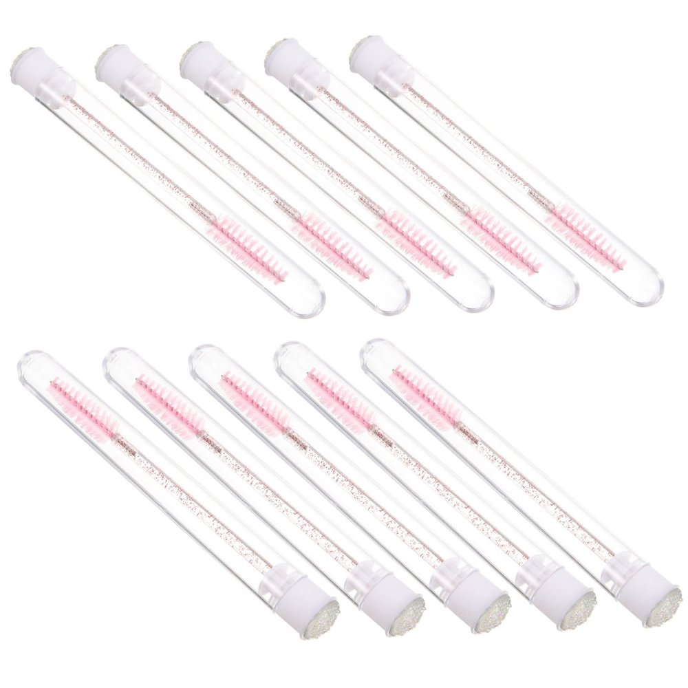 OHPHCALL 10pcs Mascara Tubes Empty Eyelash Applicator Lash Brush Fan Makeup Brush Portable Makeup Tools for Women