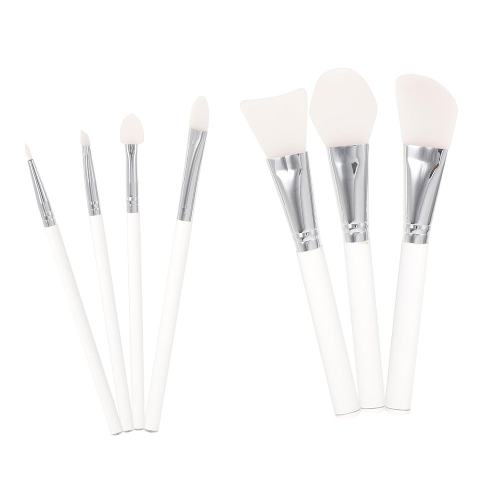 Gogogmee 7pcs Makeup Brush Acrylic Handle Face Mask Applicator Cosmetic Brush Kit for Liquid and Applications Skin-friendly and Easy to Clean
