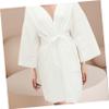 OATIPHO Disposable Spa Robe Single Use Bathrobe for Salon Sauna and Travel Salon Body Wrap Skirt for Women and Men Convenient Clean and Portable White view 2