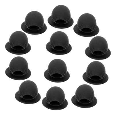FRCOLOR 12pcs Silicone Lip Brush Covers Reusable Makeup Brush Protective Caps with Suction Cup Design Space-saving and Eco-friendly for Travel and Storage