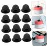 FRCOLOR 12pcs Silicone Lip Brush Covers Reusable Makeup Brush Protective Caps with Suction Cup Design Space-saving and Eco-friendly for Travel and Storage view 2